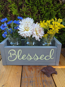Mason jar box - Blessed