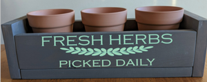 3 pot box-Fresh Herbs, picked daily