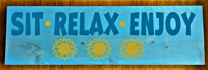 Sit, relax, enjoy with sunflowers
