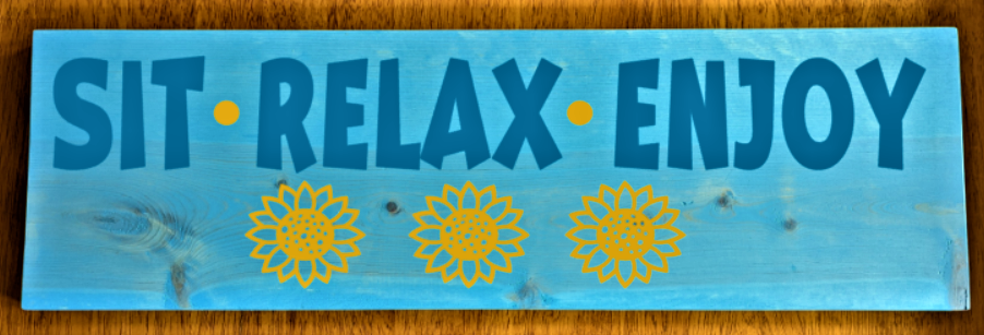 Sit, relax, enjoy with sunflowers
