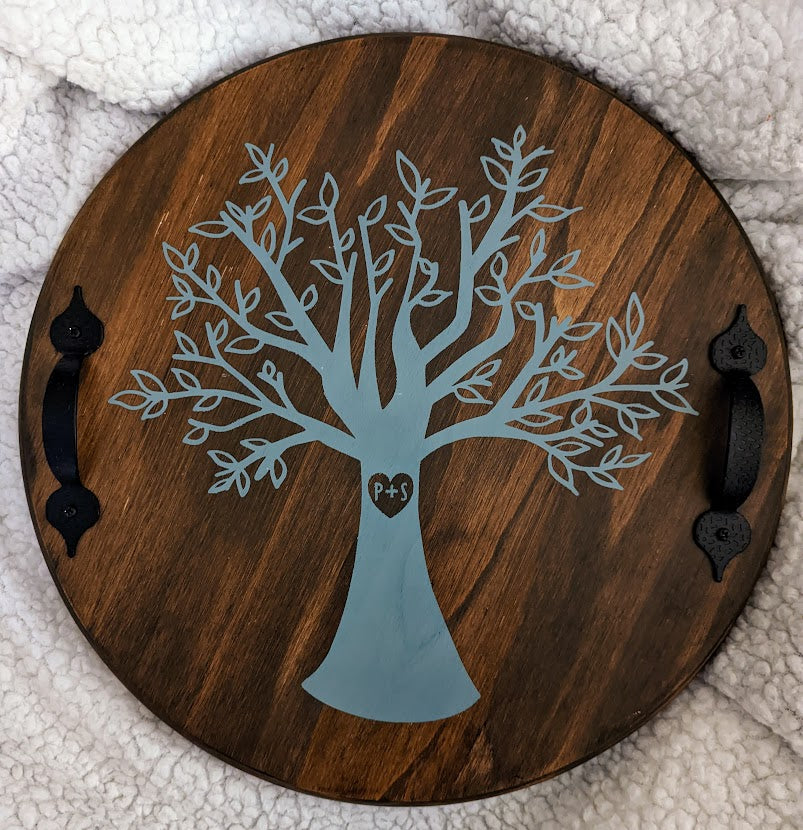Charcuterie board - Tree with Personalized Initials